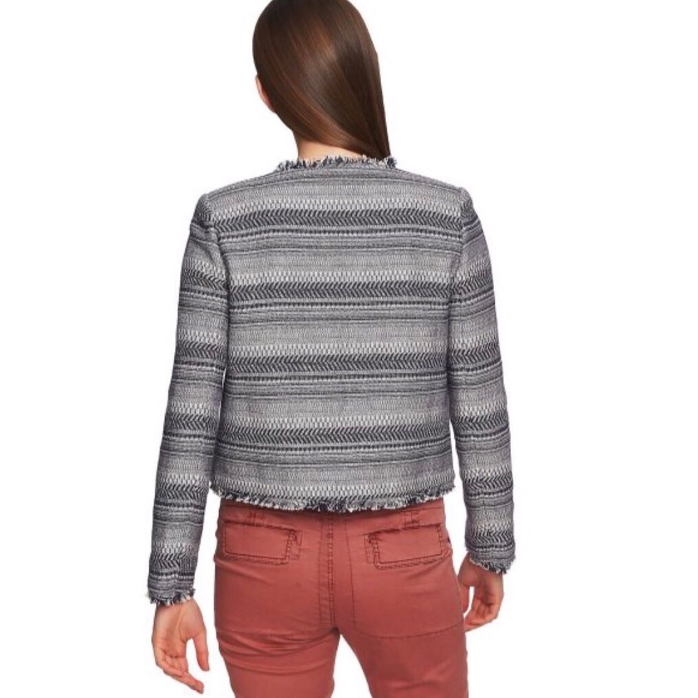 1.State Women’s Rustic Fringe Tweed Jacket Blazer - Picture 6 of 6